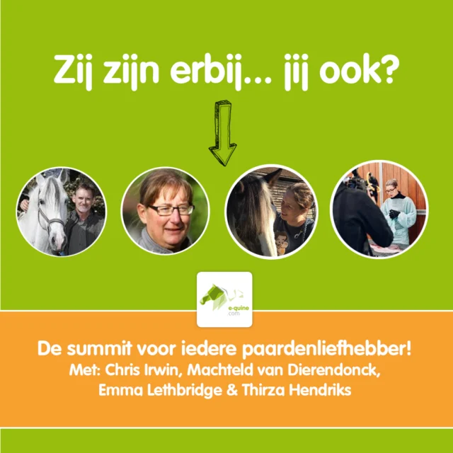 "The frame of body is the frame of mind" 🙏🏻

Zojuist hebben we het webinar van Chris Irwin ontvangen en natuurlijk meteen alvast gekeken. Hij begint met de uitspraak: the frame of body is the frame of mind". Lichaam en geest zijn nauw met elkaar verbonden en beïnvloeden elkaar wederzijds. Dat is bij ons mensen zo, maar ook bij de paarden...

Ben jij erbij zondag? 🤩
