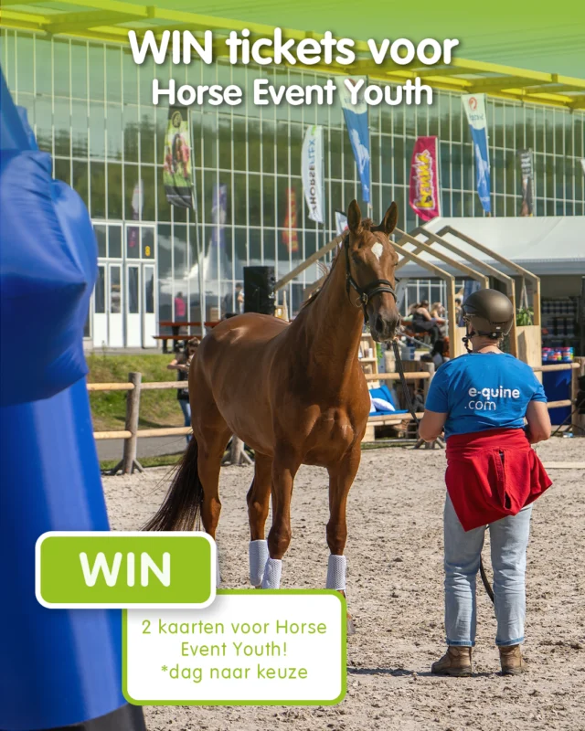 𝗪𝗜𝗡 𝘁𝘄𝗲𝗲 𝘁𝗶𝗰𝗸𝗲𝘁𝘀 𝘃𝗼𝗼𝗿 𝗛𝗢𝗥𝗦𝗘 𝗘𝗩𝗘𝗡𝗧 𝗬𝗢𝗨𝗧𝗛 🎉

Heb jij nog geen tickets voor Horse Event Youth 2025, maar wil je er toch graag naartoe? Doe mee met onze winactie en maak kans op 2 kaarten! 

𝗛𝗼𝗲 𝗺𝗮𝗮𝗸 𝗷𝗲 𝗸𝗮𝗻𝘀:
1.	Like dit bericht

2.	Meld je aan voor onze interesselijst via de link in onze bio!

3.	Reageer hieronder waarom jij graag naar Horse Event wilt gaan!

De winnaars worden gekozen uit alle aanmeldingen op de interesselijst. 𝗢𝗽 𝘃𝗿𝗶𝗷𝗱𝗮𝗴 𝟭𝟮 𝘀𝗲𝗽𝘁𝗲𝗺𝗯𝗲𝗿 𝗼𝗺 𝟭𝟭:𝟬𝟬 maken wij de winnaars bekend. Er wordt rechtstreeks contact opgenomen via de mail. 

Succes en wie weet zien we jou dit weekend op Horse Event Youth!