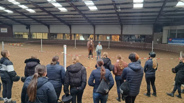 Onze instructeurs Kelly, Jacqueline en Mylla reisden vorige week af naar het @zonecollegepaard  in Enschede om daar een inspirerende gastles te geven aan maar liefst 25 studenten!
Samen gingen ze aan de slag met loswerken, grondwerk en obstakeltraining. Zo maakten de studenten op een praktische en leuke manier kennis met de beginselen van horsemanship โ en dat leverde mooie inzichten (en blije gezichten) op!
Wij hebben genoten! ๐ช