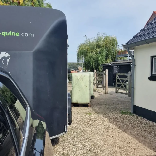 Vandaag een paard naar de kliniek gebracht die niet te laden was.  Onverwacht maar blij dat het goed ging